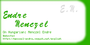 endre menczel business card